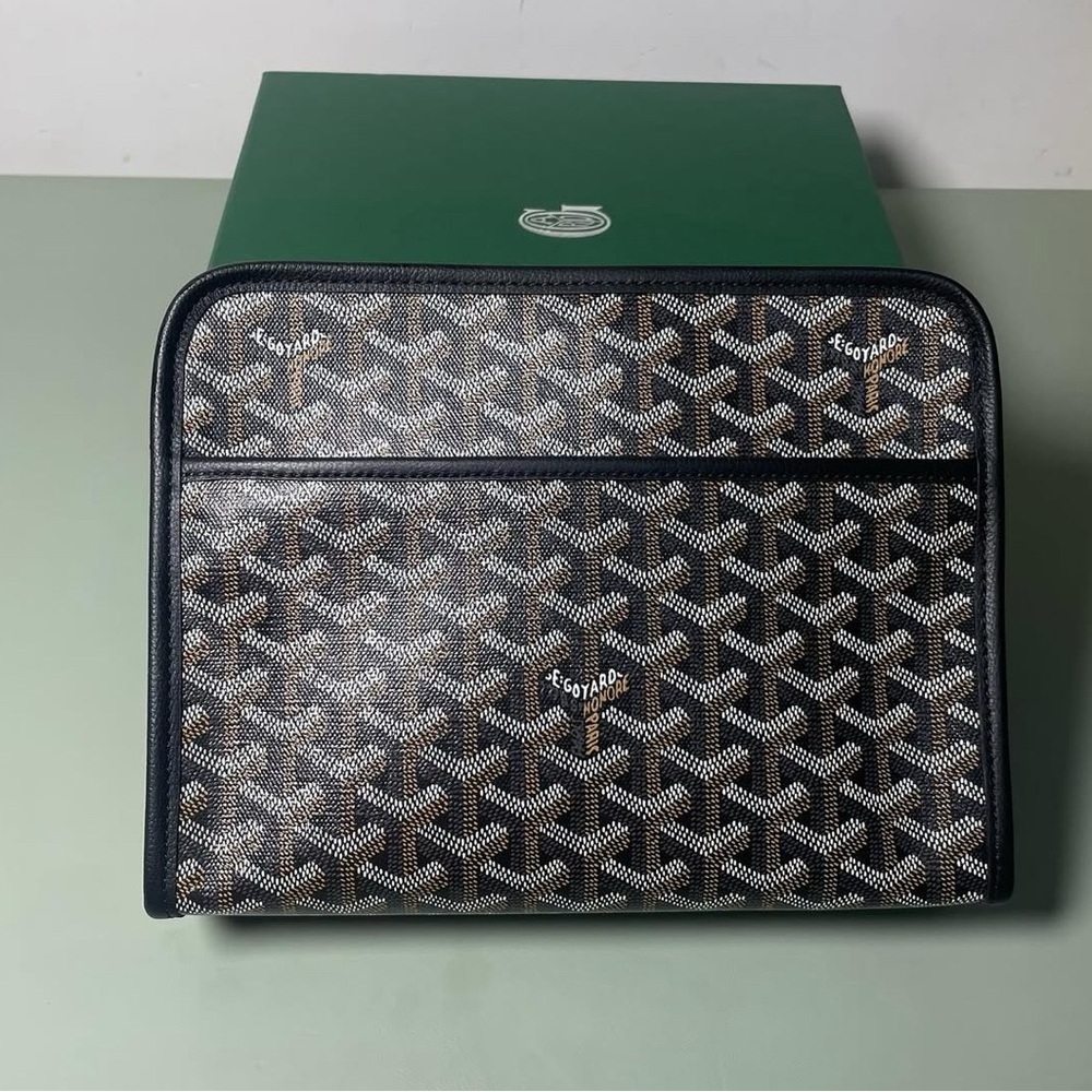 Goyard Black and Brown Toiletry Bag